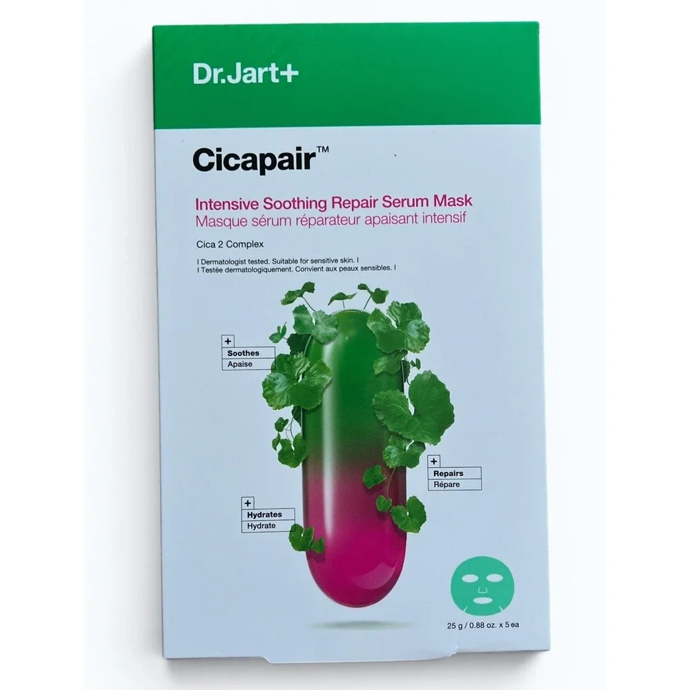 Dr.‎ Jart+ Cicapair Intensive Soothing Repair Serum Sheet Mask 5 Pack K-Beauty